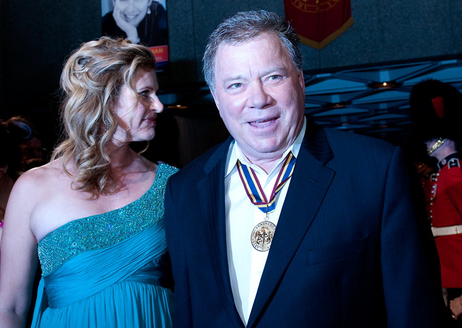 William Shatner and his wife Elizabeth Martin walking the red carpet at the NAC