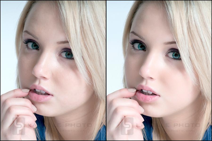 Subtle retouching example.